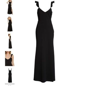 The Mina Ruffle Strap Gown                        WAYF
